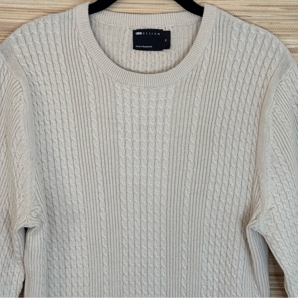 ASOS Design Cable & Rib Knit Muscle Fit Sweater - Picture 9 of 10